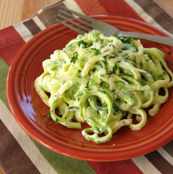 Easy Zucchini Noodle Alfredo