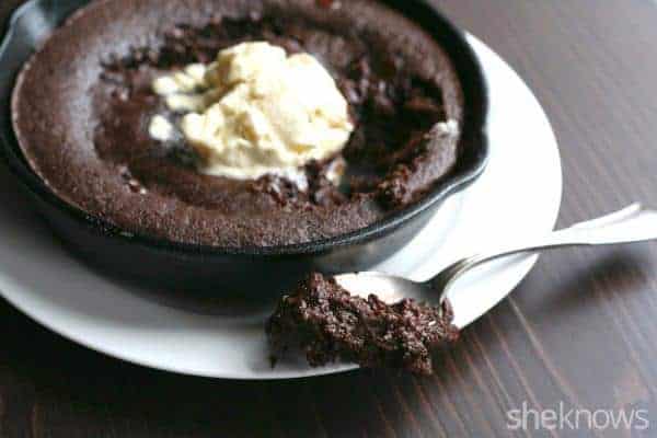 Gooey Skillet Brownie for Two