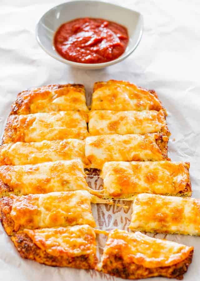 Cheesy Cauliflower Breadsticks