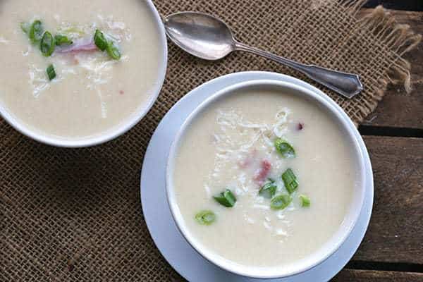 Cauliflower Ham and Cheese Soup