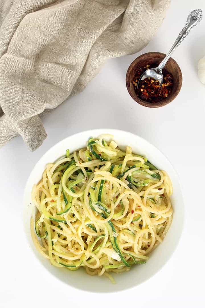 Garlic Parmesan Zucchini Noodles