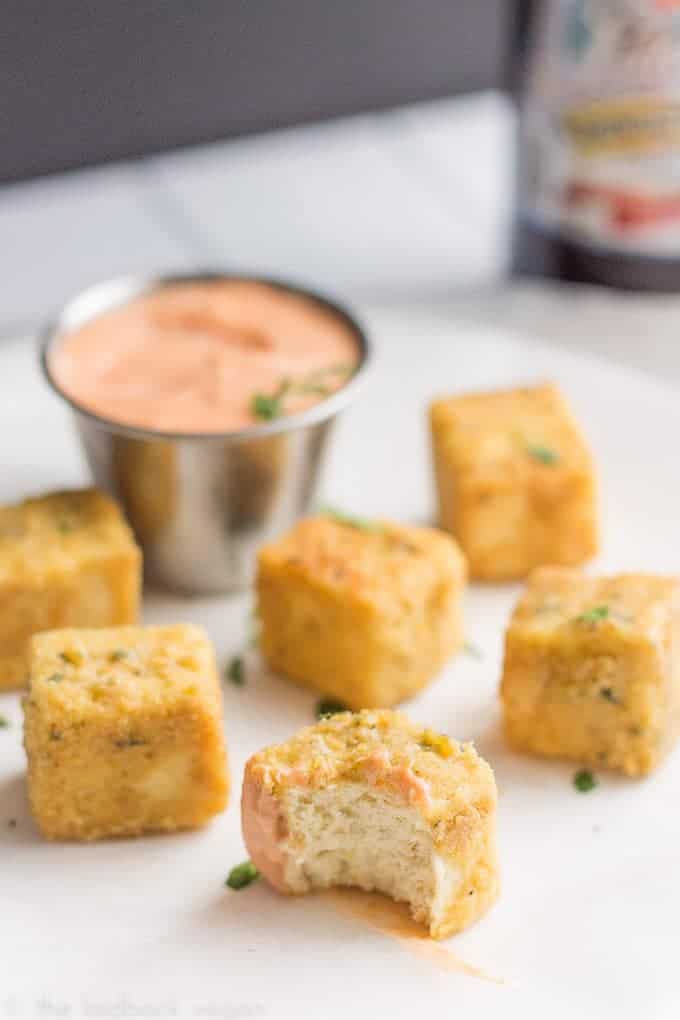 Tofu Chicken Nuggets With Sriracha Mayo