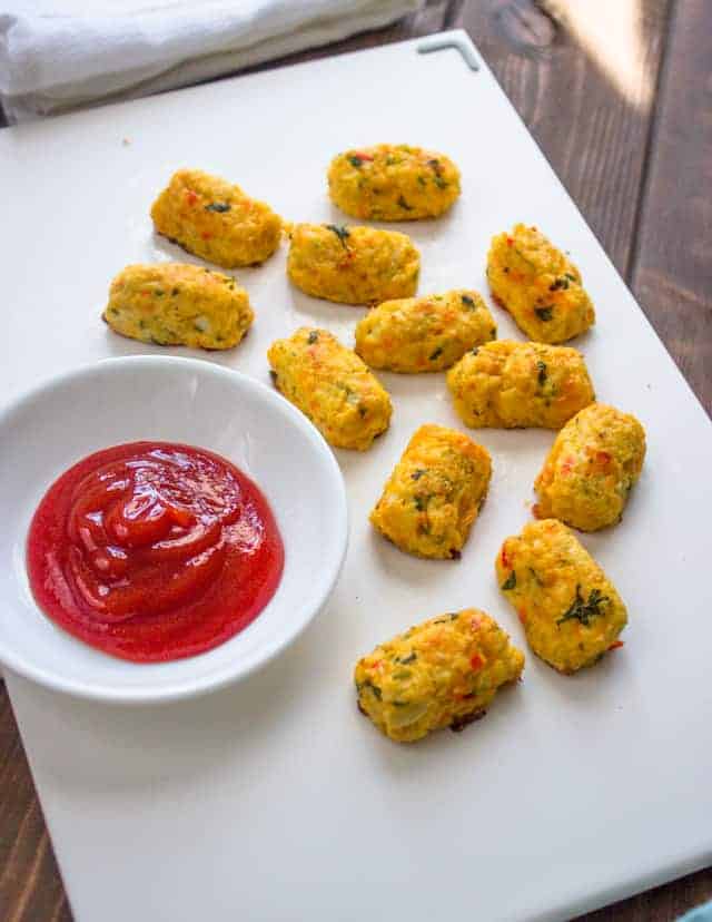 Skinny Baked Cauliflower Tots