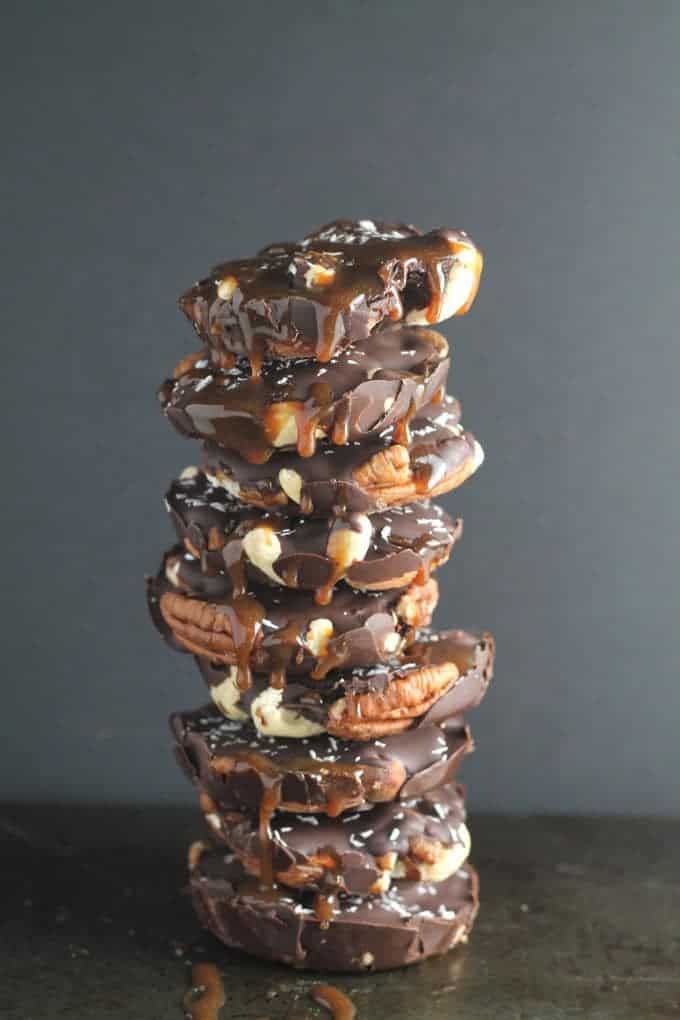 Chocolate Caramel Nut Clusters