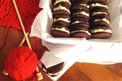 Mint Creme Chocolate Sandwich Cookie