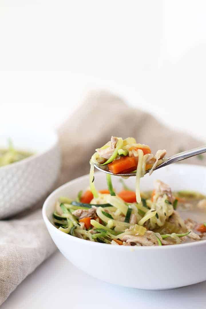 The Best Chicken Zucchini Noodle Soup Ever