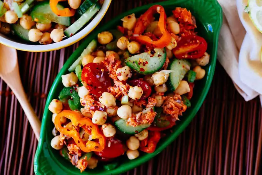 Salmon Chickpea Salad