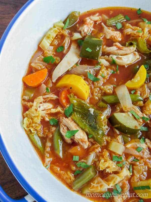 Healthy Chicken Minestrone Soup