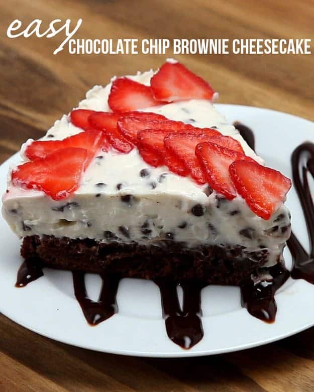 Chocolate Chip Brownie Cheesecake