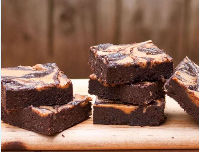 Peanut Butter Swirl Brownies