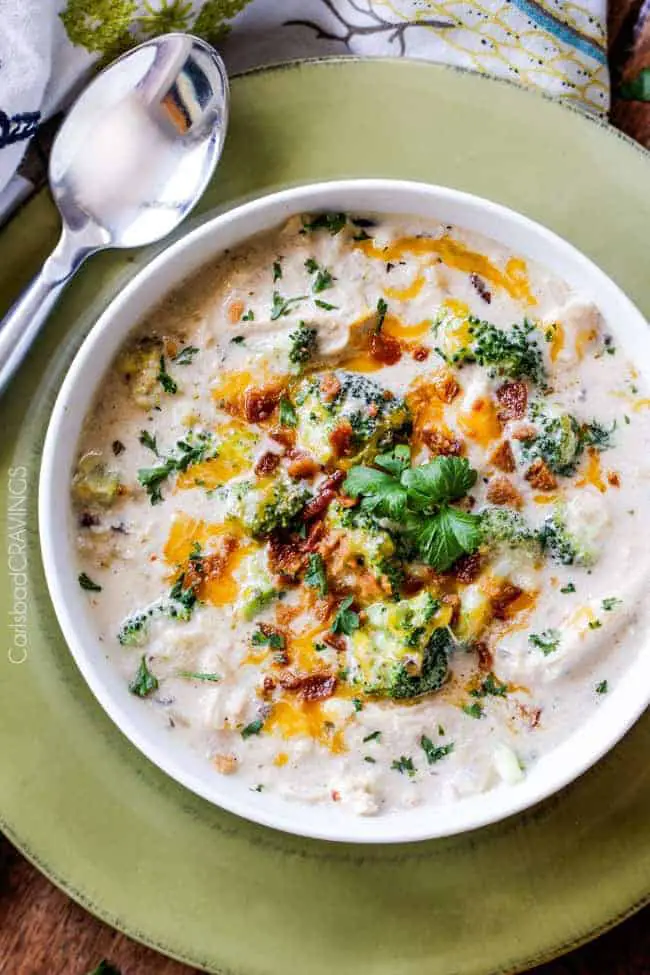 Slow Cooker Cheesy Chicken Broccoli Wild Rice Soup