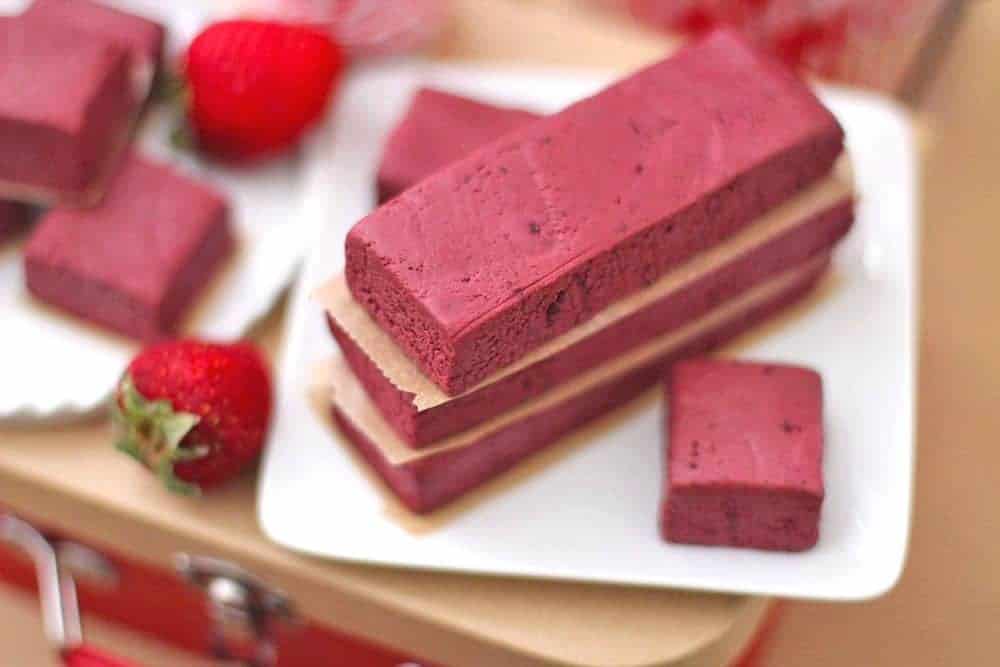 Healthy Red Velvet Fudge Protein Bars