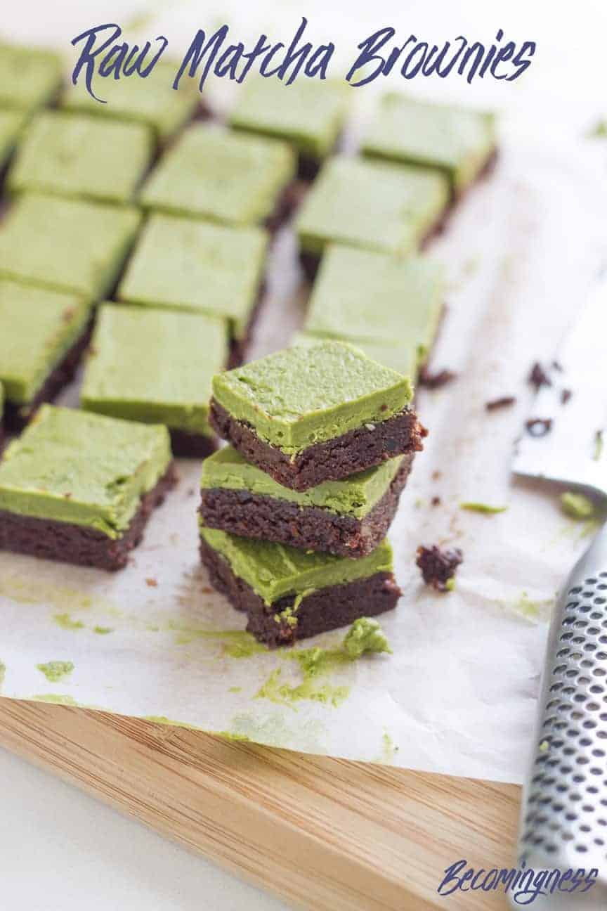 Raw Matcha Brownies