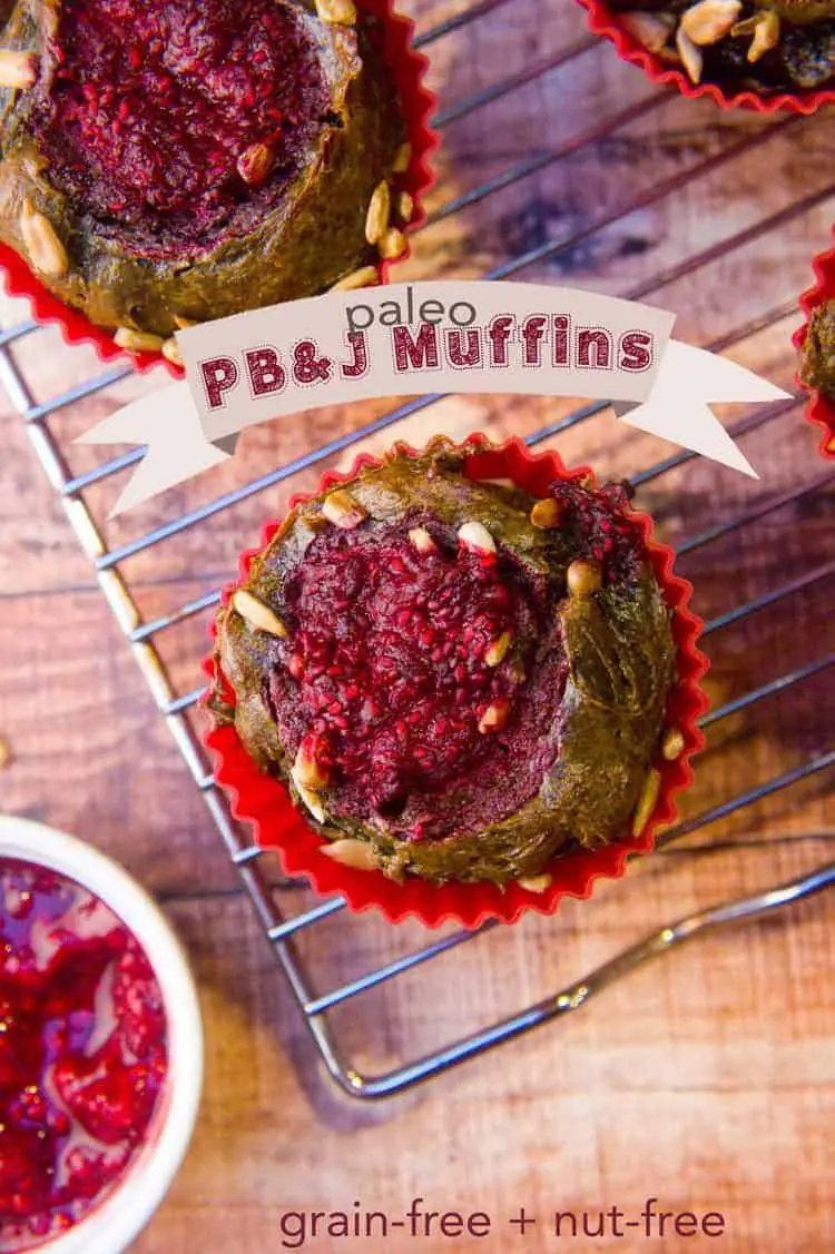 Paleo "Pb&J" Muffins