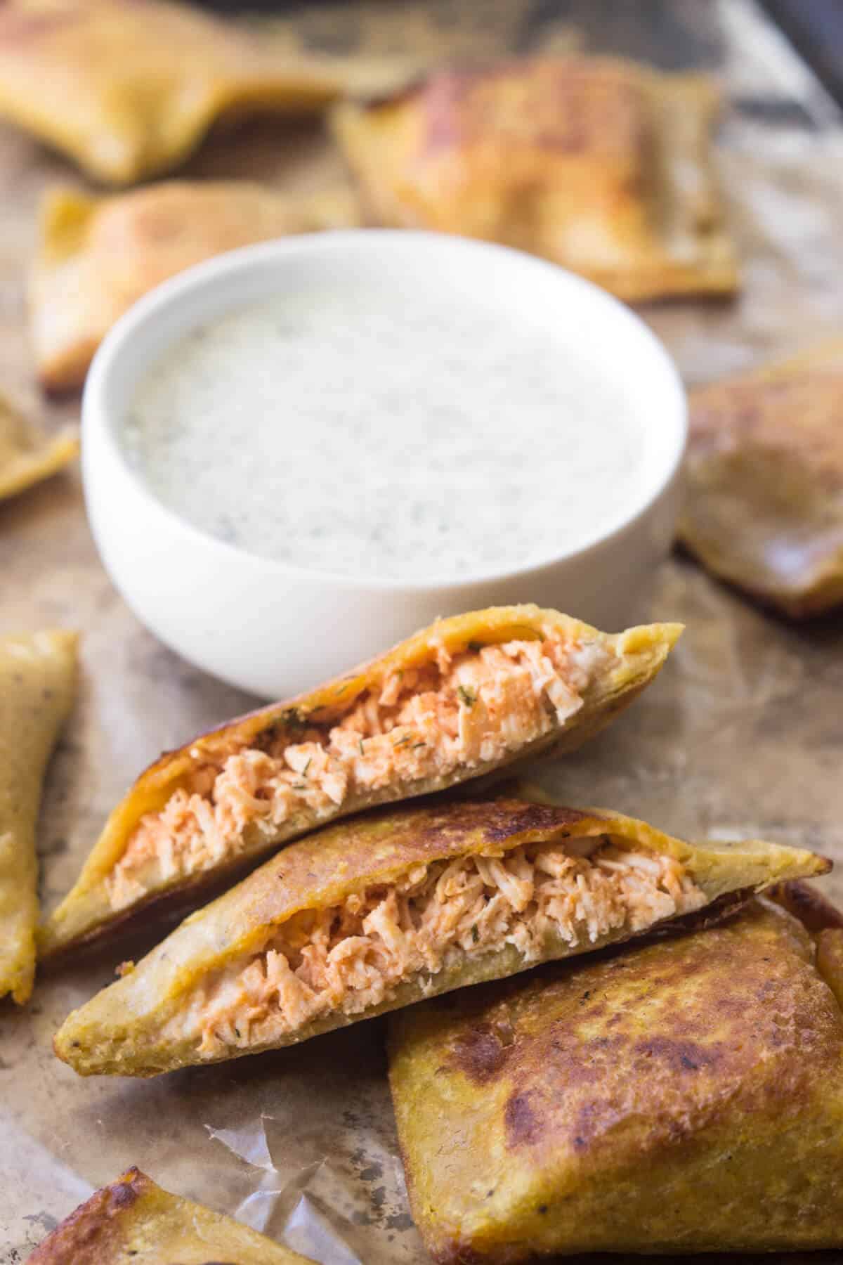 Paleo Buffalo Chicken Pizza Poppers