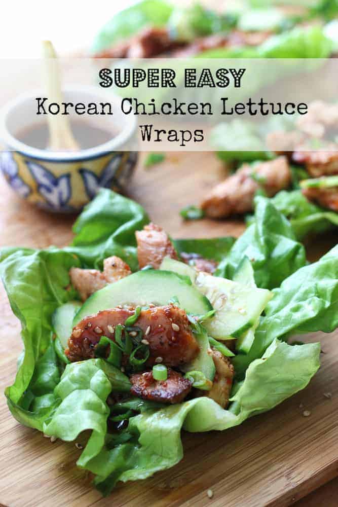 Super Easy Korean Chicken Lettuce Wraps