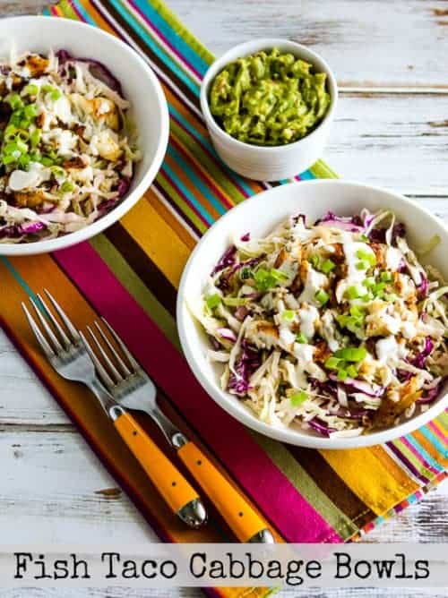 Low-Carb Fish Taco Cabbage Bowl