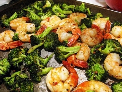 Roasted Shrimp and Broccoli