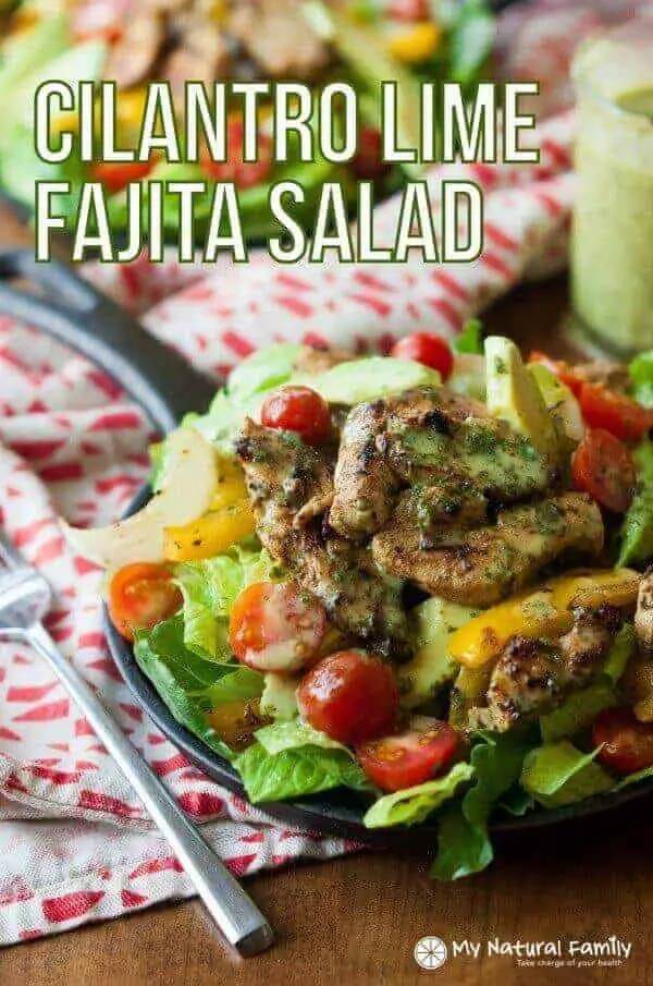 Sizzling Cilantro Lime Fajita Salad With Honey Lime Vinaigrette