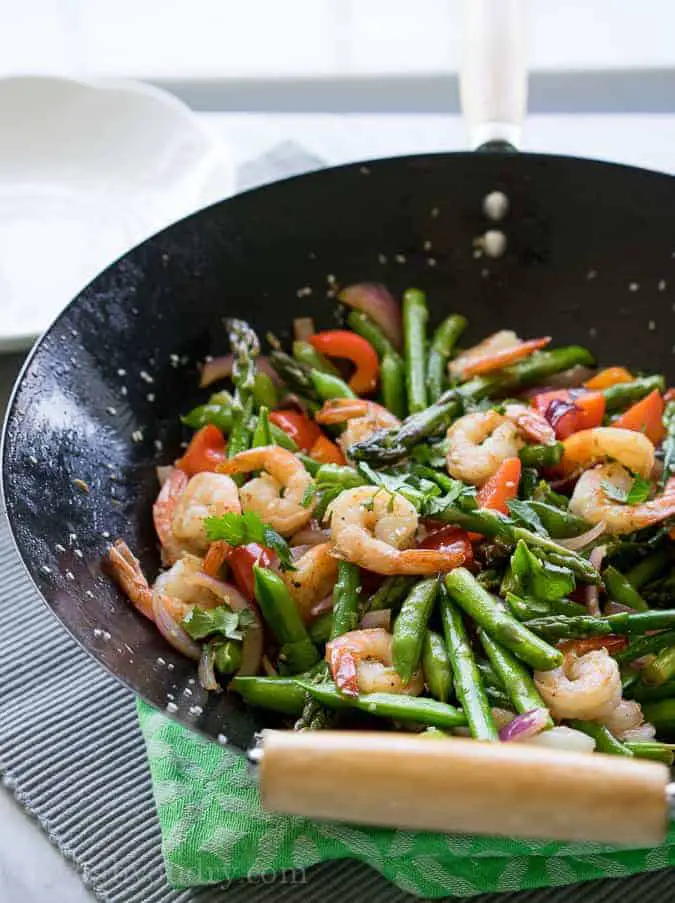 Shrimp and Asparagus Stir Fry