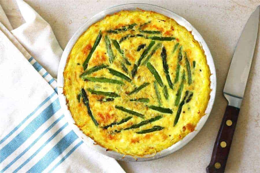 Asparagus Quiche With A Spaghetti Squash Crust