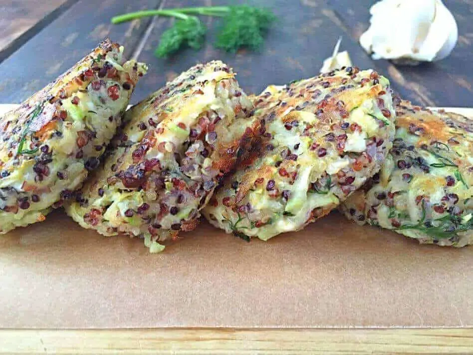 Quinoa Patties with Zucchini and Feta Cheese