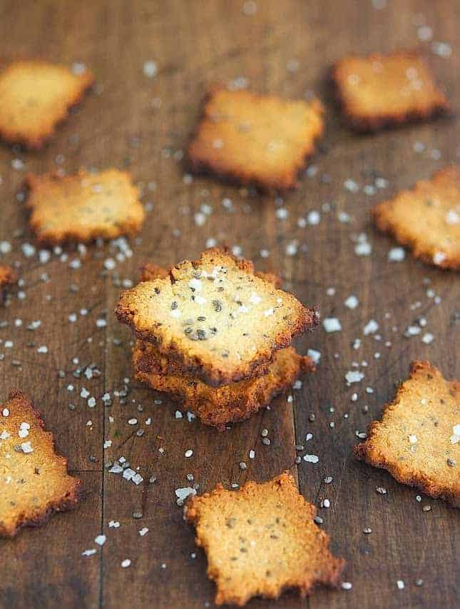 Cheesy Chia Seed Crackers