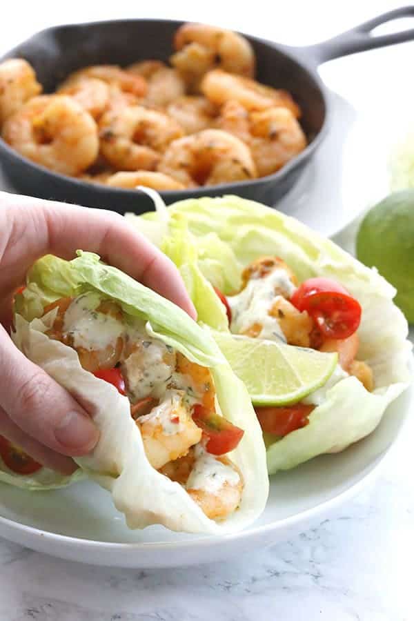 Thai Shrimp Lettuce Wraps