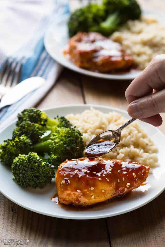 Gluten Free Sesame Chicken with honey