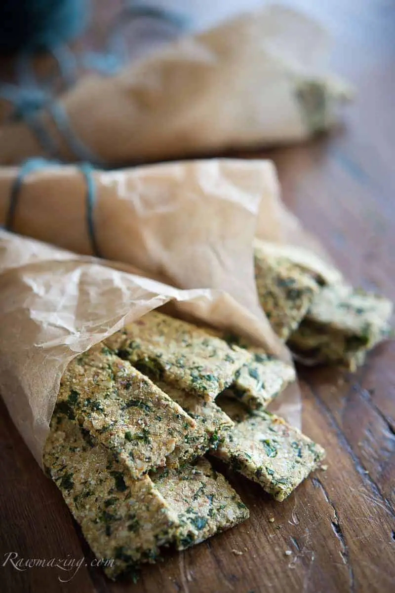 Cheezy Kale Crackers