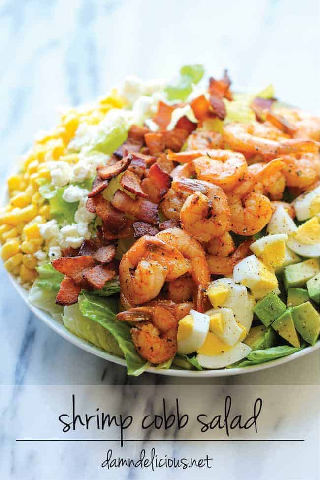 Shrimp Cobb Salad with Cilantro Lime Vinaigrette