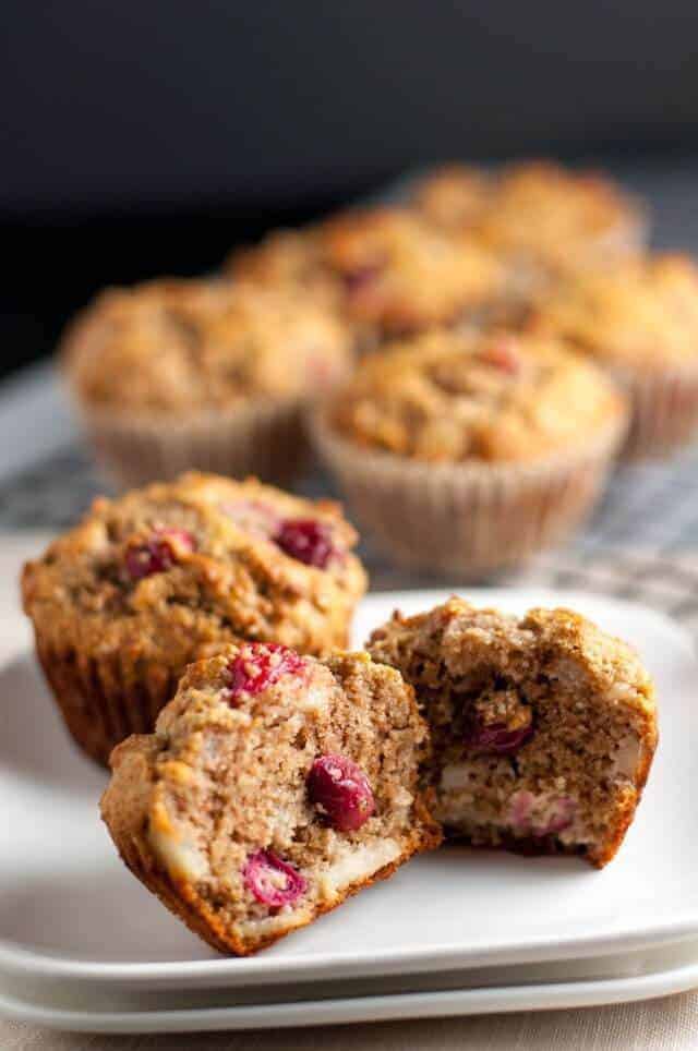 Paleo Pear And Cranberry Muffins