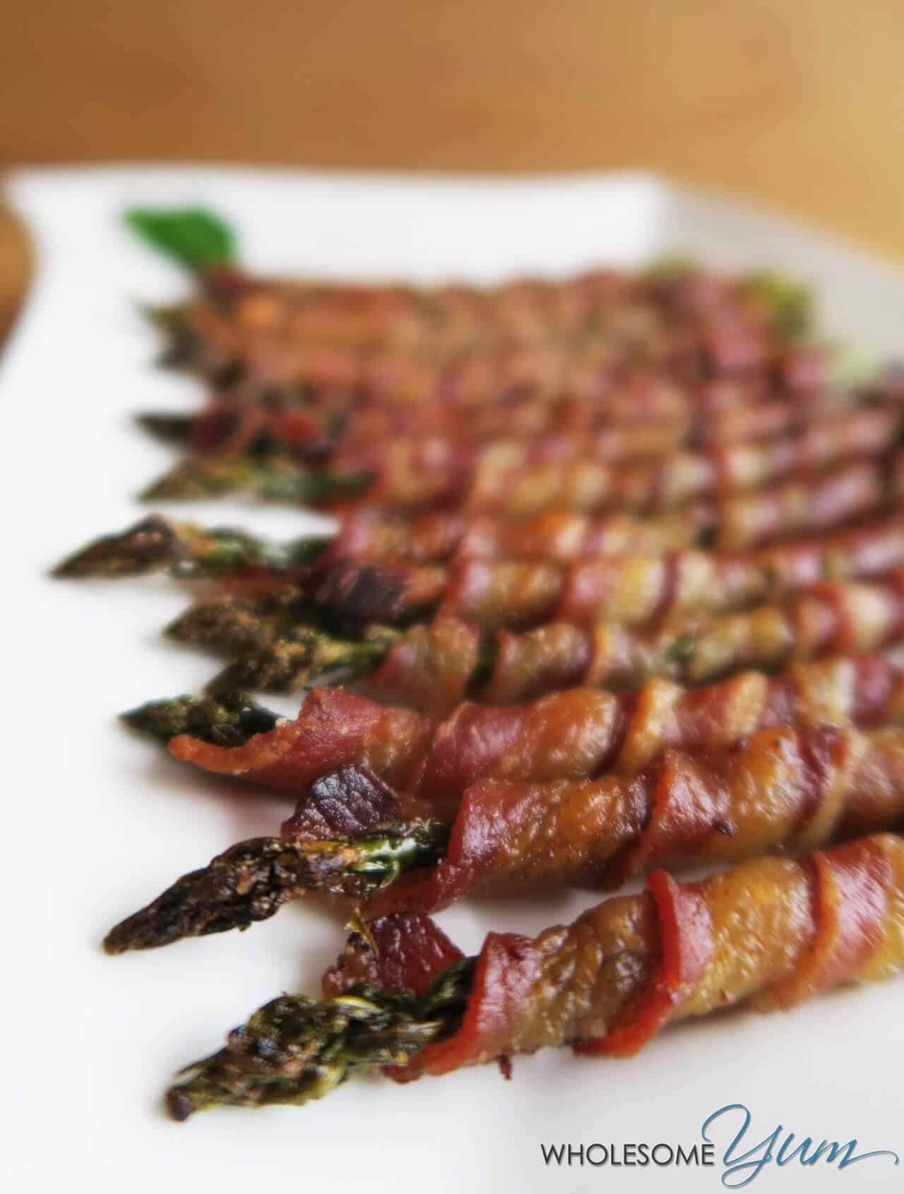 Crispy bacon wrapped asparagus