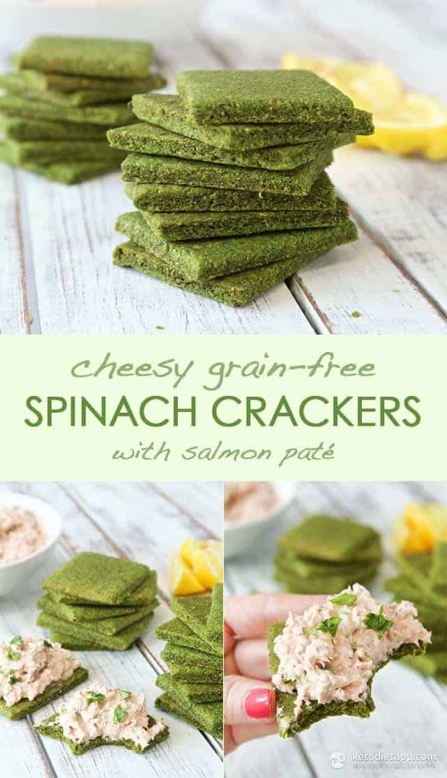 Cheesy Grain-Free Spinach Crackers