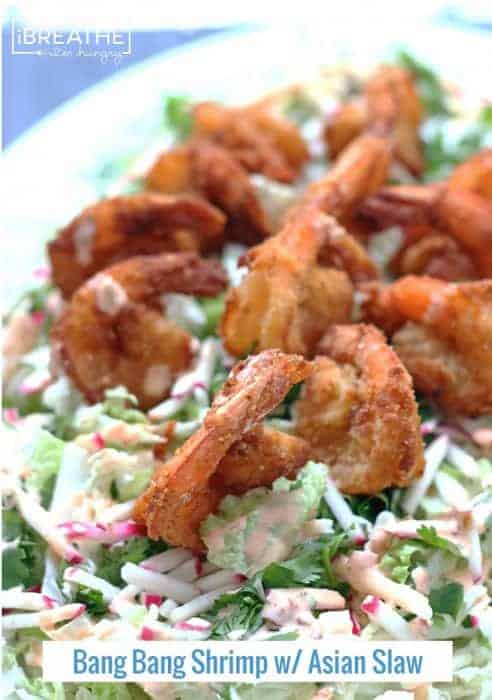 Low-Carb Bang-Bang Shrimp with Asian Slaw