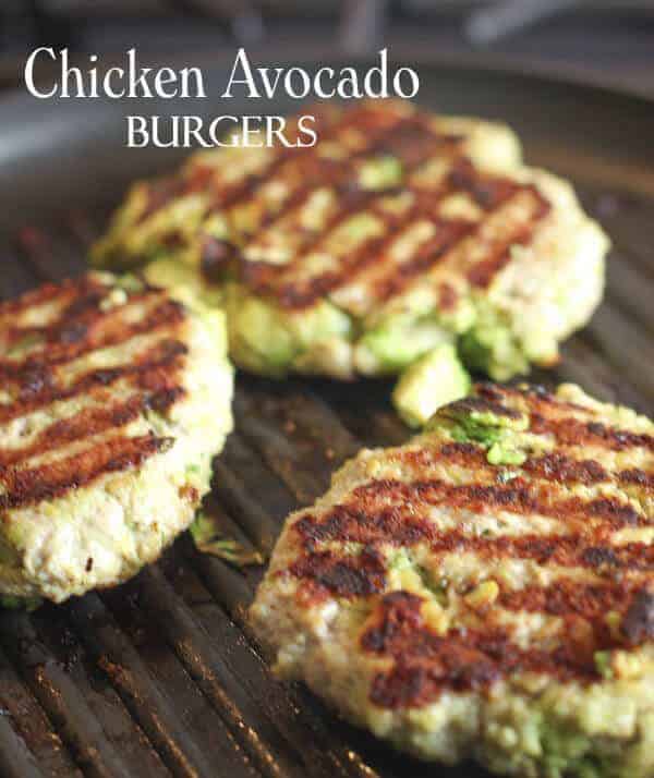 Chicken avocado burgers