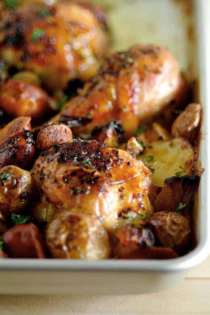 Spanish Chicken With Chorizo And Potatoes