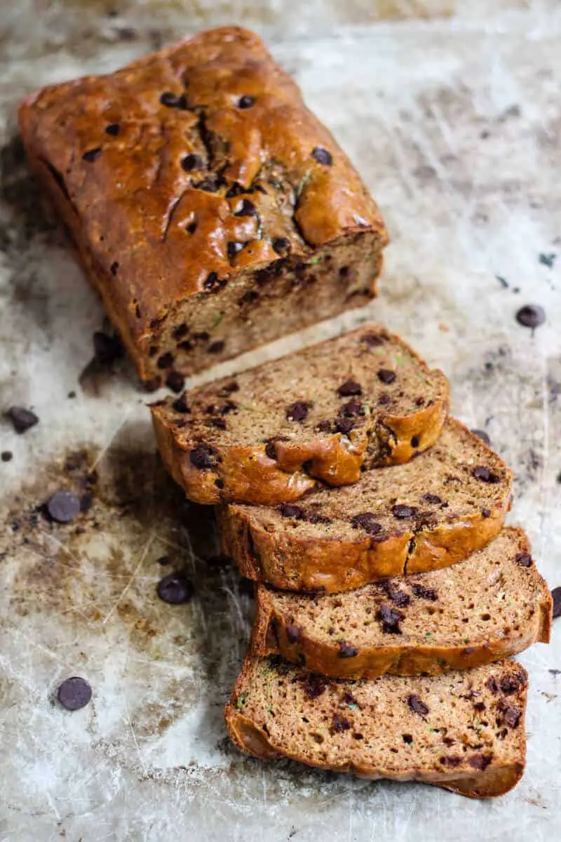 Grain Free Chocolate Chip Peanut Butter Zucchini Bread