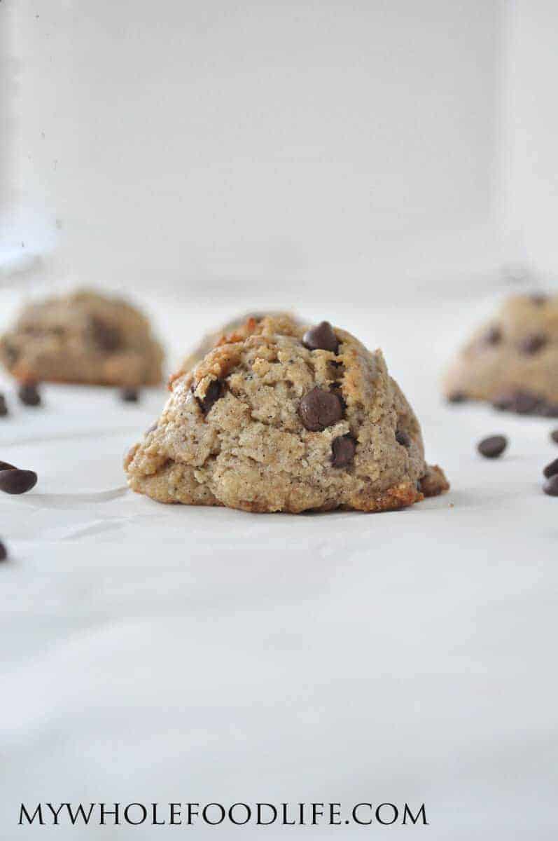 Flourless Salted Caramel Chocolate Chip Cookies