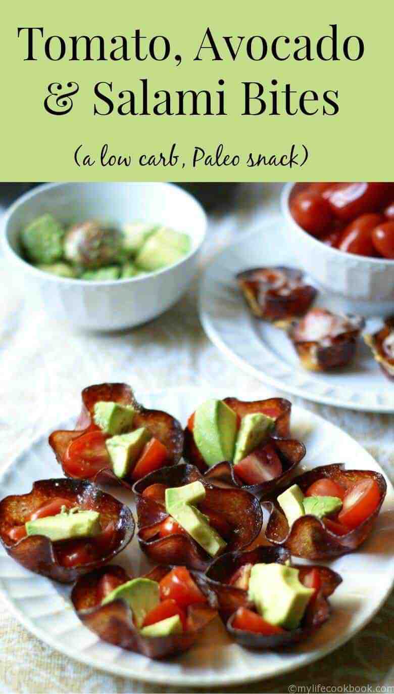 Tomato, Avocado, and Salami Bites