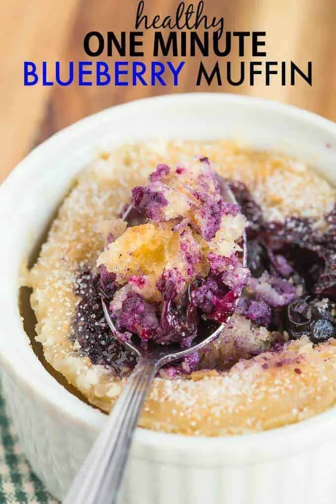 Healthy 1 Minute Blueberry Muffin