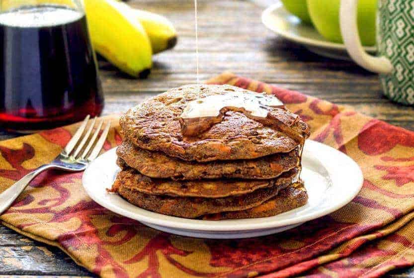 Paleo Banana Carrot Pancakes