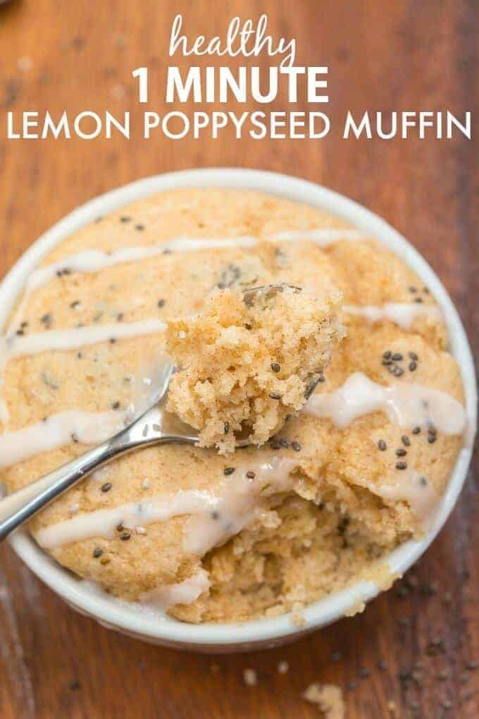 One Minute Lemon Poppyseed Muffin