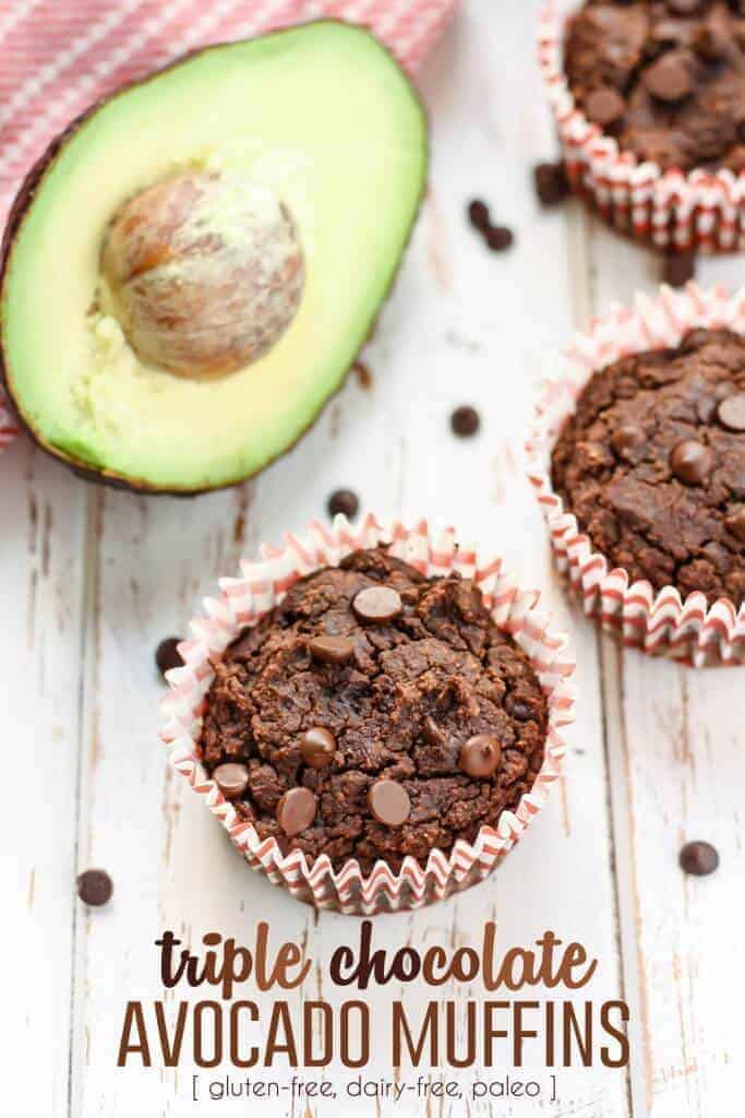 Triple Chocolate Avocado Muffins