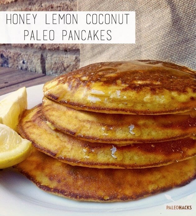 Honey Lemon Coconut Paleo Pancakes