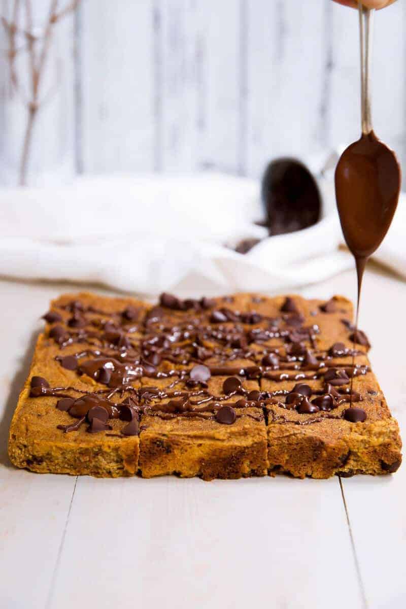 Chocolate Chip Coconut Flour Pumpkin Bars