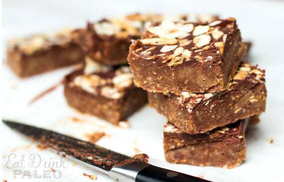 No Bake Paleo Caramel Chocolate Slice