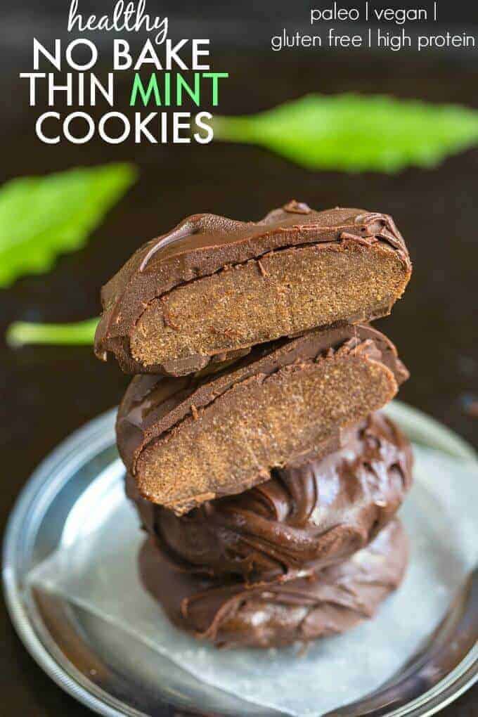 Healthy No Bake Thin Mint Treats