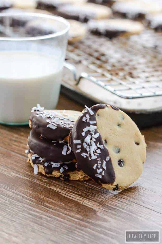 Double Chocolate Coconut Shortbread Cookies