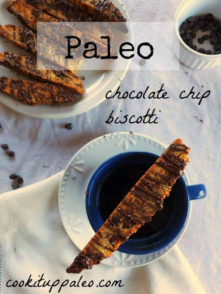 Chocolate Chip Paleo Biscotti